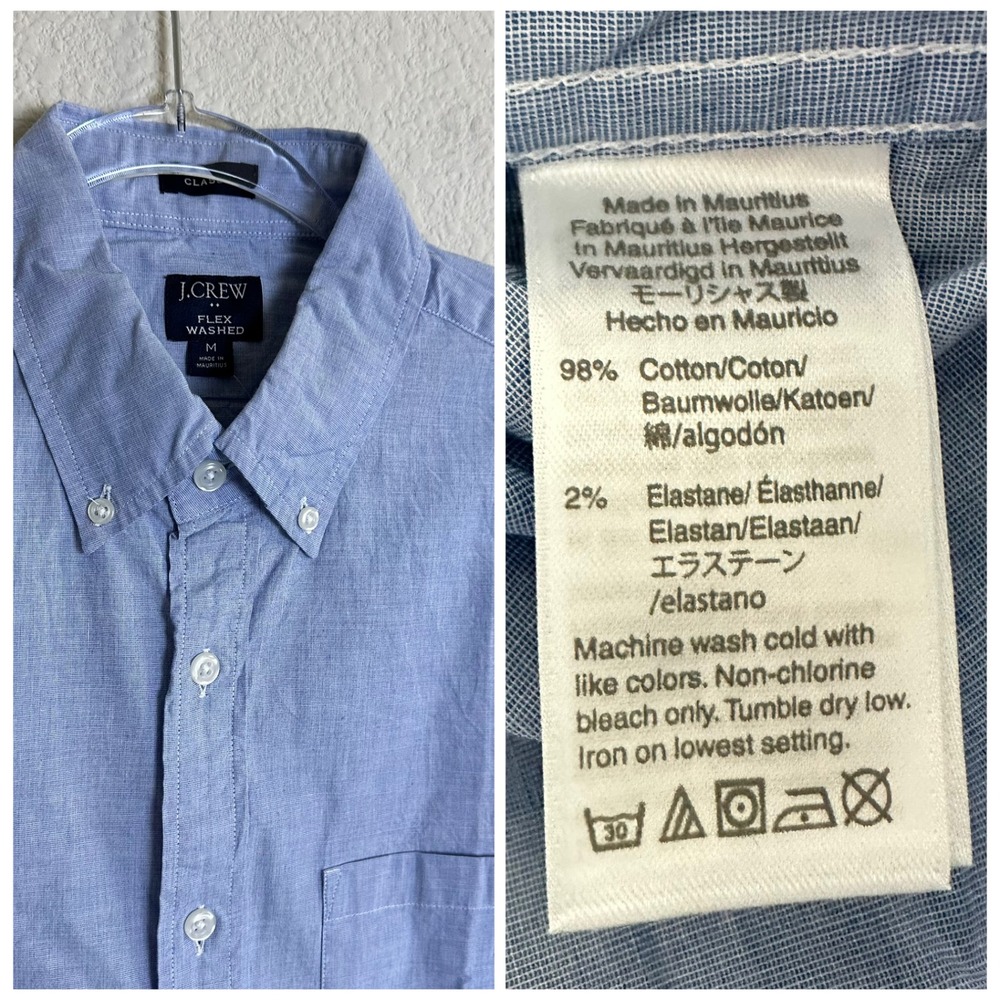 Mens J.Crew Gap Button Down Shirt Bundle Size M Blue Pink Windowpane 3 Pack - Picture 5 of 13